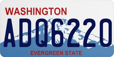 WA license plate ADQ6220