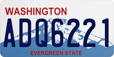 WA license plate ADQ6221