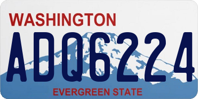 WA license plate ADQ6224