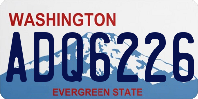 WA license plate ADQ6226