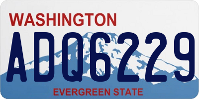 WA license plate ADQ6229