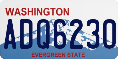 WA license plate ADQ6230
