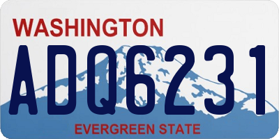 WA license plate ADQ6231