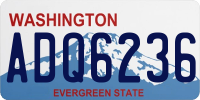 WA license plate ADQ6236