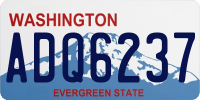 WA license plate ADQ6237