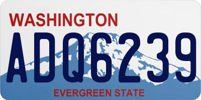 WA license plate ADQ6239