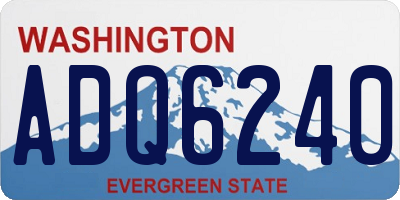 WA license plate ADQ6240