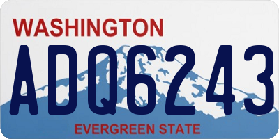 WA license plate ADQ6243