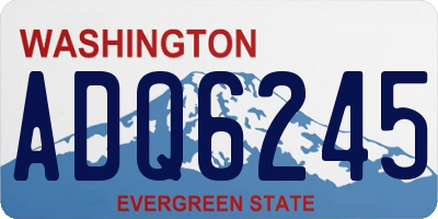 WA license plate ADQ6245