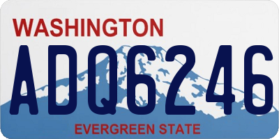 WA license plate ADQ6246
