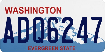 WA license plate ADQ6247
