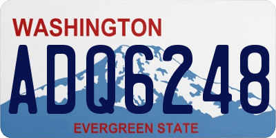 WA license plate ADQ6248