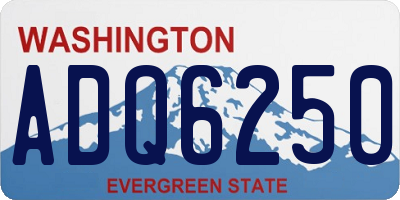 WA license plate ADQ6250