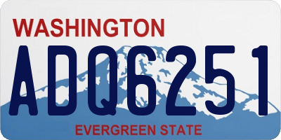 WA license plate ADQ6251