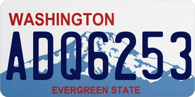 WA license plate ADQ6253
