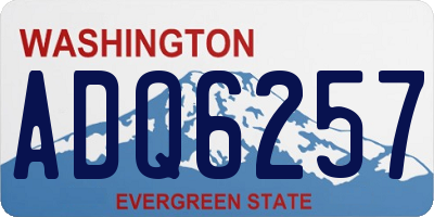 WA license plate ADQ6257