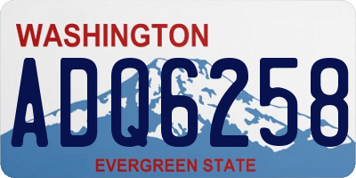 WA license plate ADQ6258