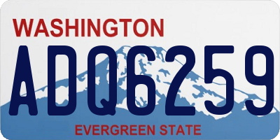 WA license plate ADQ6259