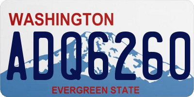 WA license plate ADQ6260