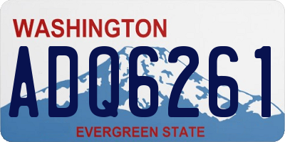 WA license plate ADQ6261