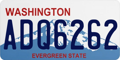 WA license plate ADQ6262