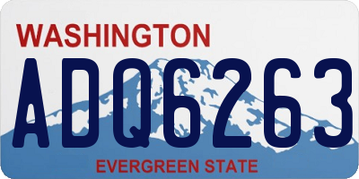 WA license plate ADQ6263