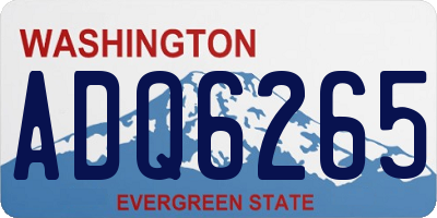 WA license plate ADQ6265
