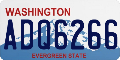 WA license plate ADQ6266