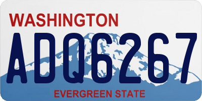 WA license plate ADQ6267