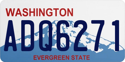 WA license plate ADQ6271