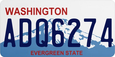 WA license plate ADQ6274