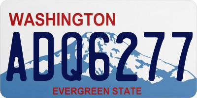 WA license plate ADQ6277