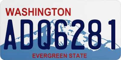 WA license plate ADQ6281
