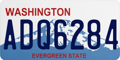 WA license plate ADQ6284