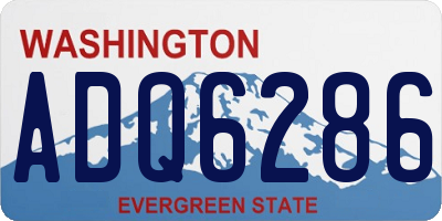 WA license plate ADQ6286