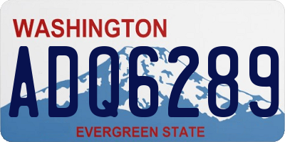 WA license plate ADQ6289
