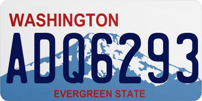WA license plate ADQ6293