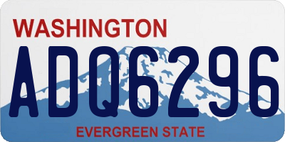 WA license plate ADQ6296
