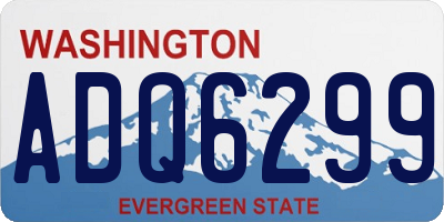WA license plate ADQ6299