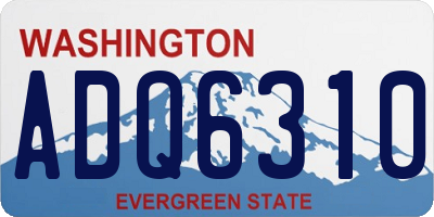 WA license plate ADQ6310