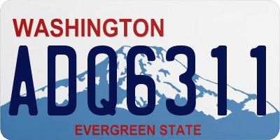 WA license plate ADQ6311