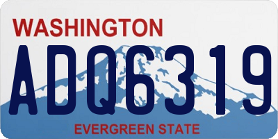 WA license plate ADQ6319