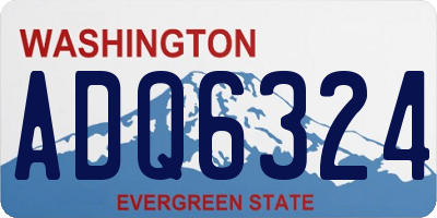 WA license plate ADQ6324