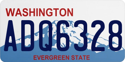 WA license plate ADQ6328