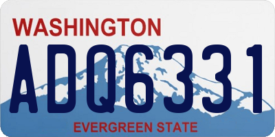WA license plate ADQ6331