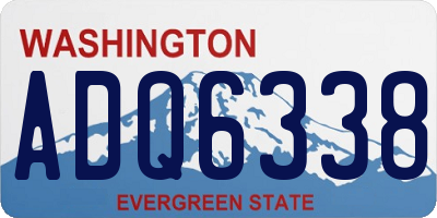 WA license plate ADQ6338