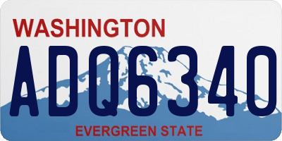 WA license plate ADQ6340