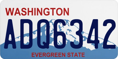 WA license plate ADQ6342
