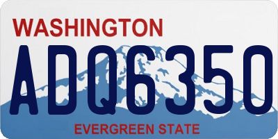 WA license plate ADQ6350