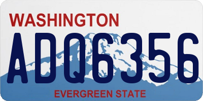 WA license plate ADQ6356